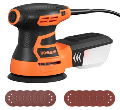 Exzenterschleifer 350 W, 125 mm, 6 Drehzahlen, mit Staubabsaugung