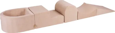 Produktbild von MeowBaby Spielplatz aus Schaumstoff 4-Element Schaumspielset mit Kleine Bad, ohne Bälle, 57x45x30cm, Samt, Dunkelgrün