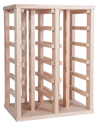 Weinregal aus Kiefernholz, 24 Flaschen, unlackiert, 66x31,5x50 cm