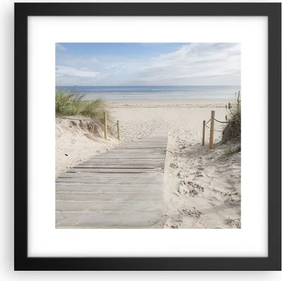 Produktbild von Gerahmtes Poster - Schwarzer Rahmen - Strand Düne Eintritt - 30x30 cm - Wand Bild - Wanddeko - Wandbilder - Kunstposter - Wandposter - Bilderrahmen - Bilder - Kunstdruck - Wandbild - P2BAC30x30-4188
