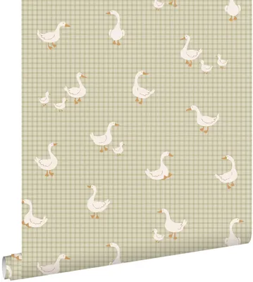 Imagen del producto de ESTAhome papel pintado ocas adorables verde grisáceo 50 x 900 cm