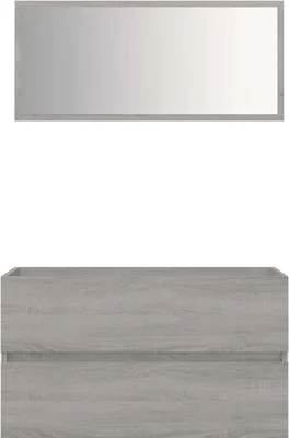 Produktbild von vidaXL 2-tlg. Badmöbel-Set Grau Sonoma Holzwerkstoff