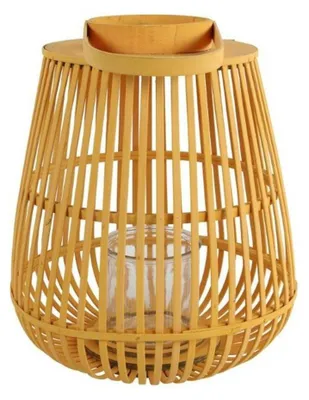 Produktbild von Hängelaterne aus Holz, AIRA ORANGE, mit Griff – verschiedene Größen. Größe: L