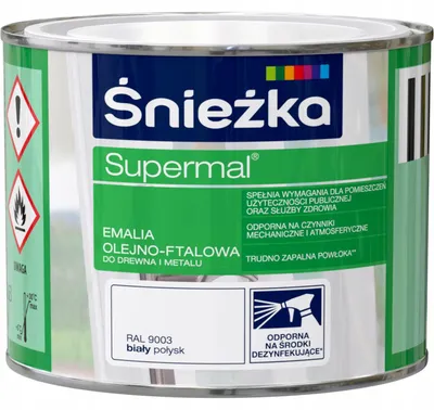 Produktbild von Öl-Phthalharz Emaillelack Weiß RAL9003 Hochglanz für Holz & Metall 0,2 L