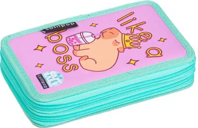 Obrázek produktu pro Penál "Lollipop Capybara", dvoupatrový, na zip, LIZZYSULI 7210043000