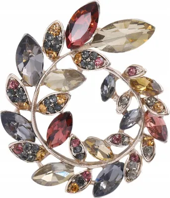 Produktbild von PINETS Brosche Kranz Blatt Strass Blume Geschenk