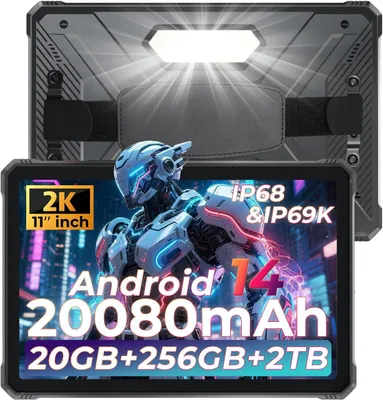Produktbild von HOTWAV R9 Pro Outdoor Tablet Android 14 20GB+256GB/2TB Erweiterbar, 20080mAh 11 Zoll 2K FHD+ 64MP IP68/IP69K Wasserdicht Tablet 4G Dual SIM/5G WiFi