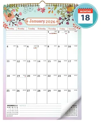Immagine prodotto di Solidchoice - Calendario da parete 2025-2026, formato A3, con panoramica mensile