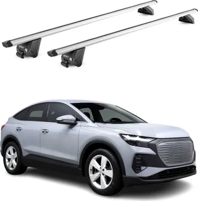 Image de Barres de toit transversales pour Audi Q4 2021-2025 Alu Gris Argenté 2Pcs ABE