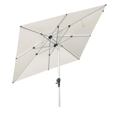 Produktbild von anndora Sonnenschirm 2,5x2,5 m knickbar UV-Schutz UPF 50 Kurbelsystem Natural