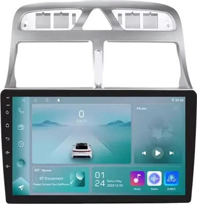 Obrázek produktu pro Autorádio s Bluetooth, CarPlay, kompatibilní s Apple a Android, stereo systém, navigace, navigační systém pro Peugeot 307 / 307CC / 307SW (2002–2013)