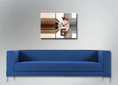 Designer Wanduhr 35x50 Cm | Moderne Wohnraumuhr Mit Geräuschlosem Quarzuhrwerk | Seidenmatt, Kratzfest