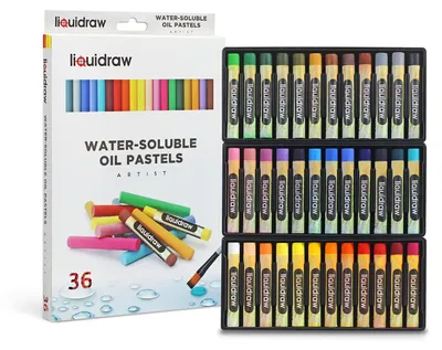 Ölpastelle, 36 Farben, wasserlöslich, für Kunst & Zeichnen