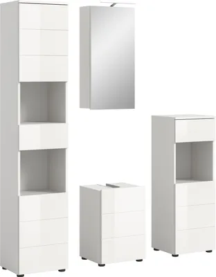 Produktbild von xonox.home Badkombination Vira weiß Melamin 144x190x34cm