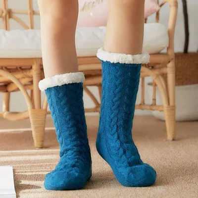 Produktbild von Damen-Wintersocken mit Anti-Slip, dicke und weiche Pantoffeln, ideal als Geschenk