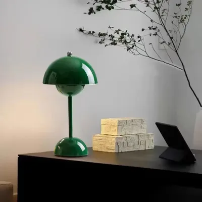 Produktbild von Kabellos Nachttischlampen,LED Tischlampe,Touch Dimmbare kuppelförmige Tischleuchte,3 Lichtfarben Pilzlampe,Schreibtischlampe,Dekotischlampe,Grün
