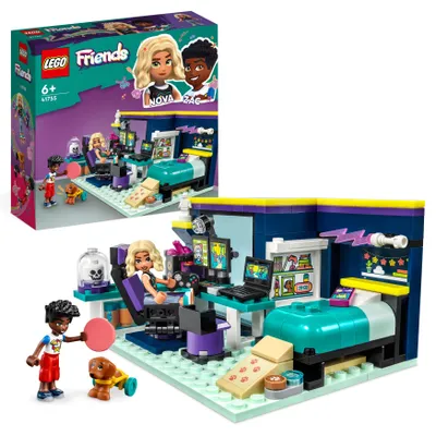 Zdjęcie produktu dla LEGO 41755 Friends Pokój Novy, gamingowy zestaw do zabawy, zabawka kolekcjonerska, pomysł na prezent dla dzieci od 6 lat, postacie z serii 2023