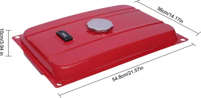 Obrázek produktu pro Palivová nádrž pro generátor - 15 l benzínová nádrž - Litina - Těžká - S filtrem - Pro jednoválcový generátor - Červená