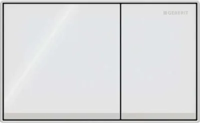Immagine prodotto di Geberit 115081SI1 Abdeckplatte OMEGA 60 115,081,SI,1 2-Mengenspülung Glas weiss