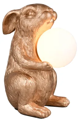 Immagine prodotto di Lampada da tavolo, figura, colore oro, interruttore a cavo, H 28 cm