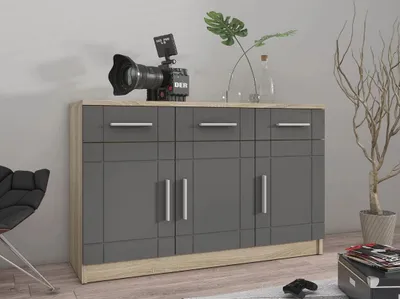 Immagine prodotto di Cassettiera combinata KILEEN - rovere sonoma / grafite