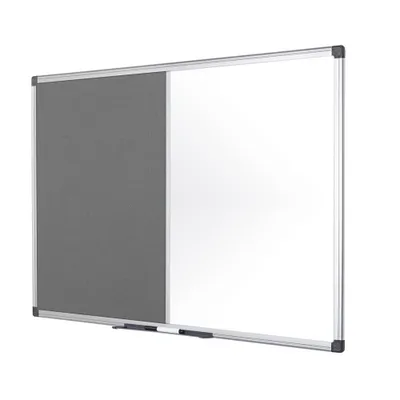 Produktbild von Bi-Office Kombitafel Weißwand / Filz 600 x 450 mm grau / weiß