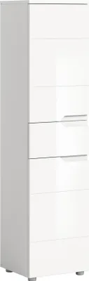 Produktbild von Solero Badschrank 2 Türen, 1 Schublade Weiß hochglanz, weiß.