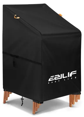 Image de Housse de chaise de jardin, tissu Oxford 420D, dimensions 70x90x80/120 cm, imperméable, anti-poussière, protection UV