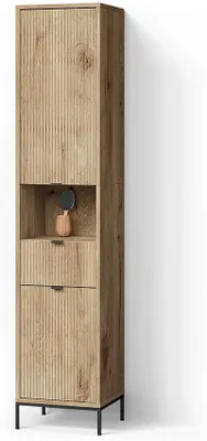 Produktbild von Badschrank ATERNO, Viking Oak, 40 x 190 cm mit Tür und Schublade