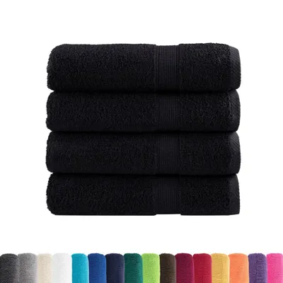 Immagine prodotto di Asciugamani Premium SOLUND 4 pz Neri 50x100 cm 600 g/m²