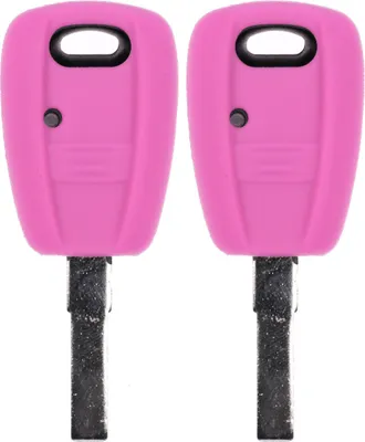 Produktbild von 2x Auto Schlüssel Silikon Schutz Hülle  Rosa kompatibel mit FIAT Panda Brava Bravo Punto Stilo 1 Tasten Funk Fernbedienung
