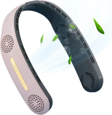 Obrázek produktu pro Přenosný ventilátor na krk bez rukou USB dobíjecí ventilátor na krk bez lopatek Tichý nositelný ventilátor pro venkovní sporty Kancelářské cesty