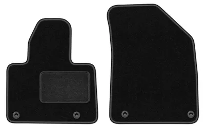 Image de Tapis avant en moquette pour Citroen C5 III X7 2008-2017 (liftback/berline/break) – 2 pièces, noirs, sur mesure – Wielganizator LUX