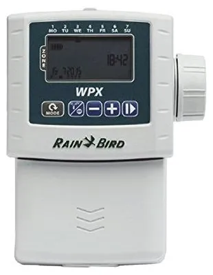 Produktbild von RainBird Beregnungscomputer, Steuergerät Typ WPX2 - 2 Stationen, 9 V Batteriebertrieb, grau, 14 x 8.5 x 11.5 cm, F48312
