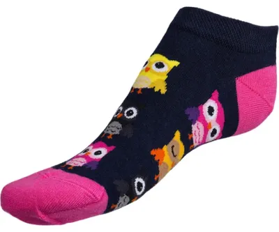 Produktbild von Niedrige Socken Eule - 35-38 - Blau, Rosa