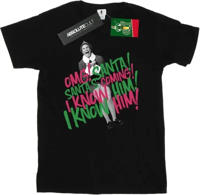 Produktbild von Elf - "Santa's Coming" T-Shirt für Herren BI23747 (XXL) (Schwarz)