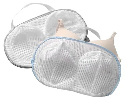 2er-Set BH-Waschbeutel aus Mesh mit Reißverschluss, 30x21x5 cm