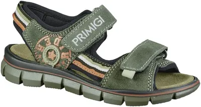 Produktbild von Primigi Tevez, Jungen Velourleder Sandalen in grün, mittlere Weite, Stofffutter, Lederfußbett
