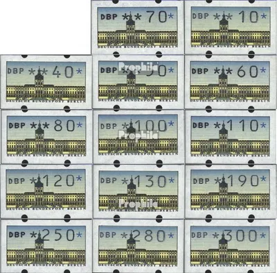 Produktbild von Briefmarken Berlin (West) 1987 Mi ATM1(10,40,50,60,70,80, 100,110,120,130,190,250,280,300) postfrisch Automatenmarken