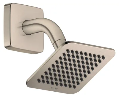 Productafbeelding van AXOR Citterio C douchekop 120/120, 1 straal, EcoSmart, met douchearm, geborsteld nikkel