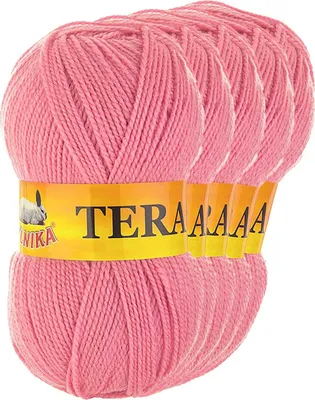 Produktbild von 5 x 100g Strickgarn TERA Uni Strickwolle Handstrickgarn Klassikgarn