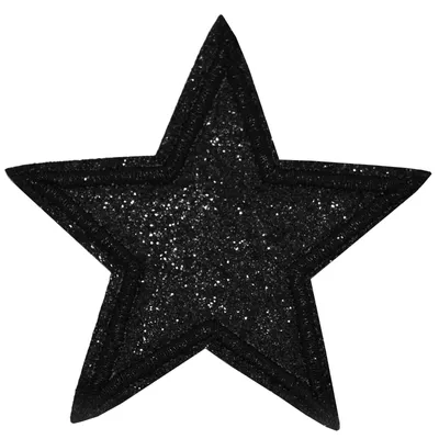 3 Stern-Aufbügler schwarz