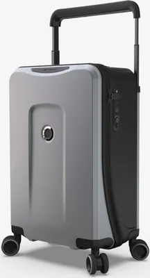 Produktbild von Plevo Runner Handgepäck Koffer Silber 35 l mit Powerbank Trolley Reisekoffer Hartschalenkoffer Rollkoffer