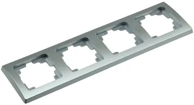 Produktbild von ChiliTec 21116 DELPHI 4-fach Rahmen silber