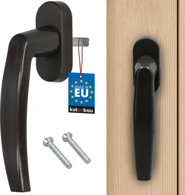 Produktbild von KOTARBAU® Fenstergriff Balkontürgriff Druckknöpfe PVC 35 mm Braun Terassentürgriff Universal Einfacher Einbau Wetterfestes Material