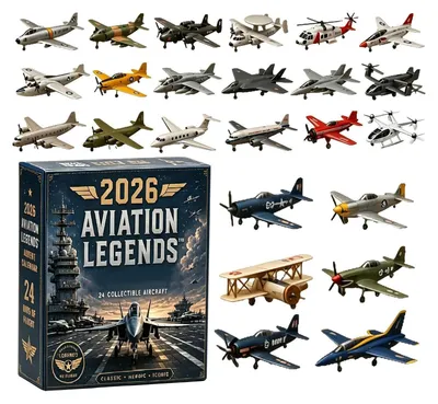 Produktbild von Flugzeug-Adventskalender 2026 für Weihnachten 24-Tage-Countdown