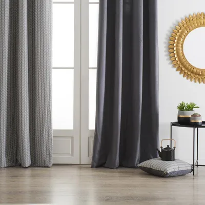 Obrázek produktu pro Okenní závěs na očkách, dekorativní závěs z bavlny a polyesteru - 140 x 260 cm, Atmosphera Créateur d'intérieur
