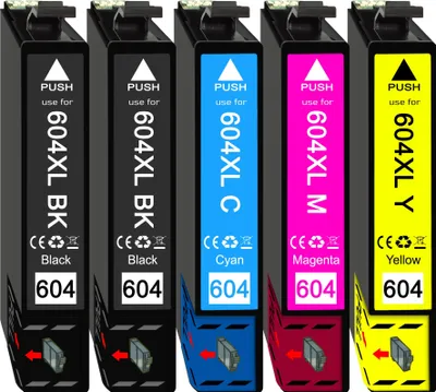 Produktbild von 5er Set für Epson 604XL Patrone XP-2200 XP-2205 XP-3200 XP-3205 XP-4200 XP-4205 WF-2910 WF-2930 WF-2935 WF-2950