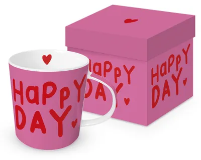 Zdjęcie produktu dla PPD Happy Heart Trend Mug, kubek do kawy, kubek, filiżanka, New Bone China, 400 ml, 160303033