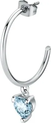 Image de Boucles d'oreilles rondes avec pendentif LPS02AQM30
